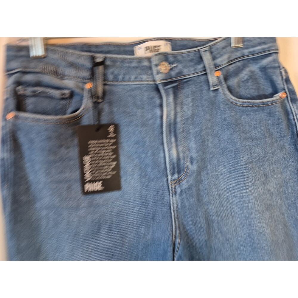 Paige Cindy Princess High Rise Straight Ankle Cotton Blend Jeans NWT 31 - Picture 4 of 11